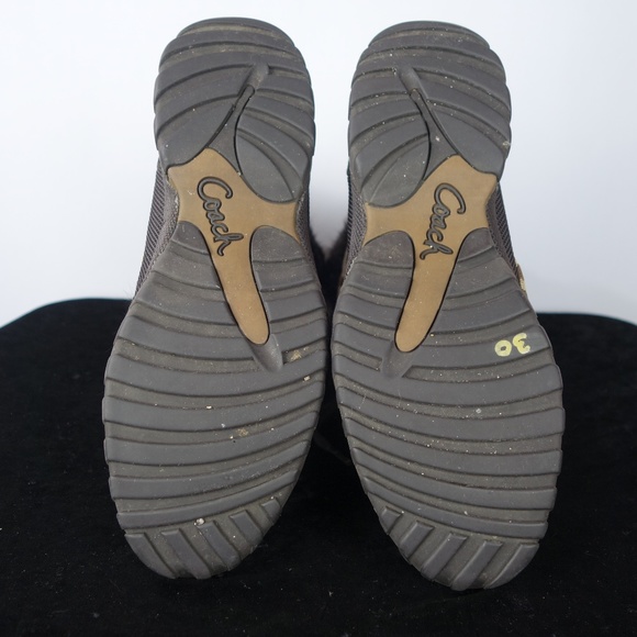 Coach Jennie Monogram Tan & Brown Lace-Up Faux Rabbit Fur Boots, Size 8.5 B - Picture 11 of 16